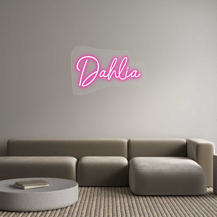 Customized Neon Sign: Dahlia