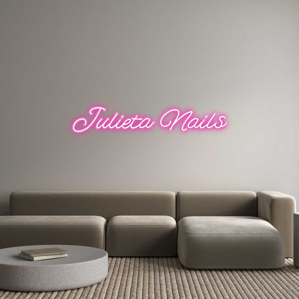 Customized Neon Sign: Julieta Nails
