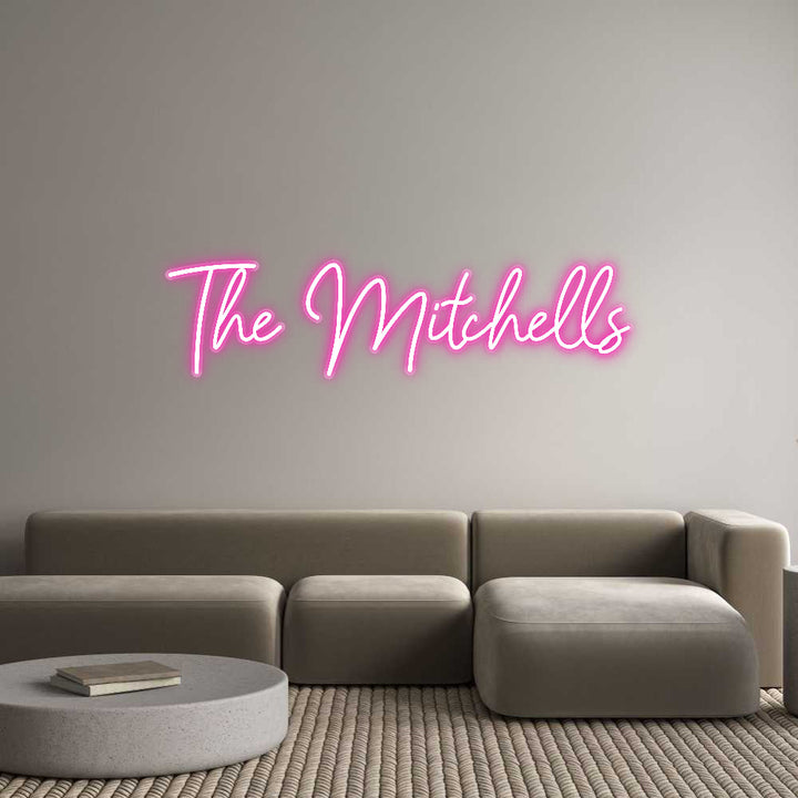 Customized Neon Sign: The Mitchells