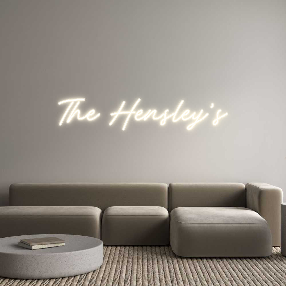 Customized Neon Sign: The Hensley’s