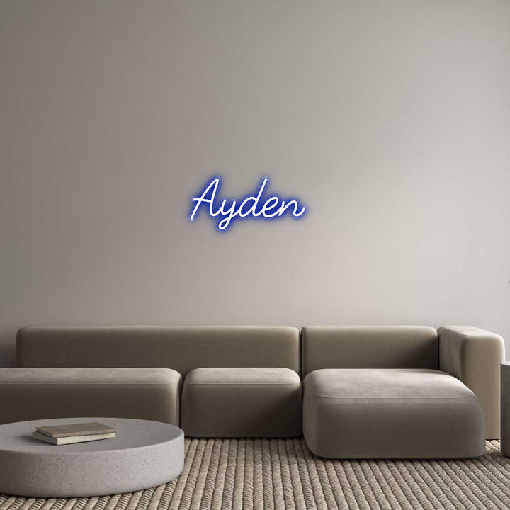 Customized Neon Sign: Ayden