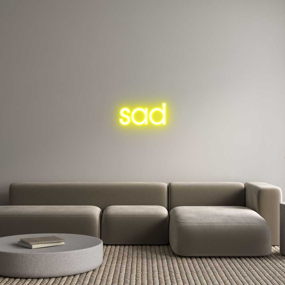 Customized Neon Sign: sad