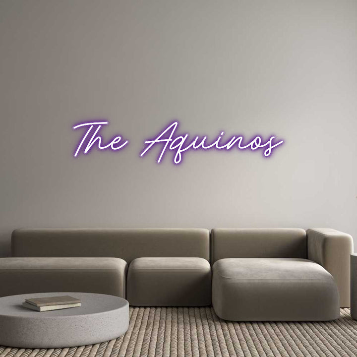 Customized Neon Sign: The Aquinos