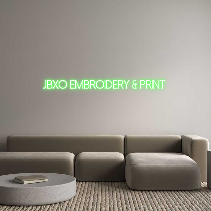Customized Neon Sign: JBXO Embroide...