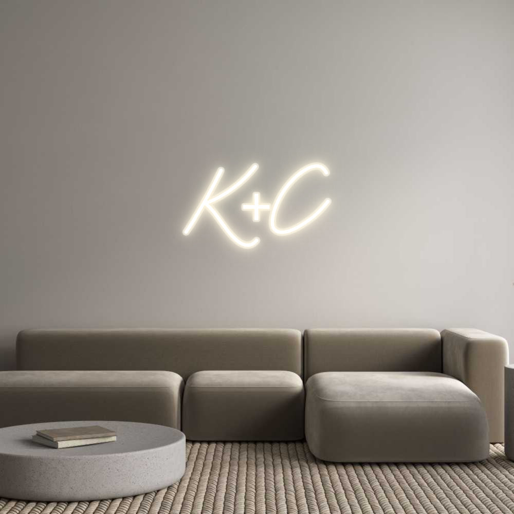 Customized Neon Sign: K+C