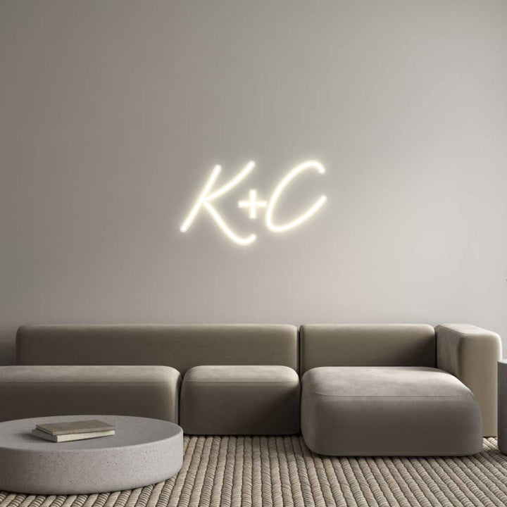 Customized Neon Sign: K+C