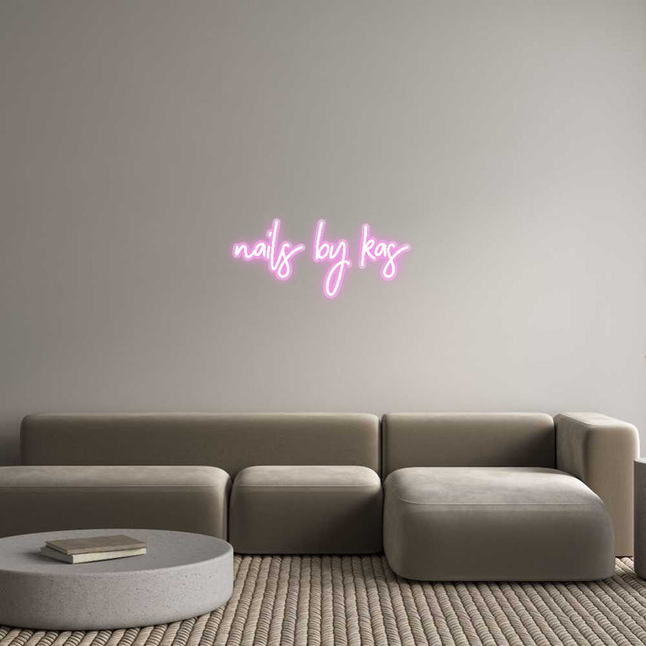 Customized Neon Sign: nails by kas