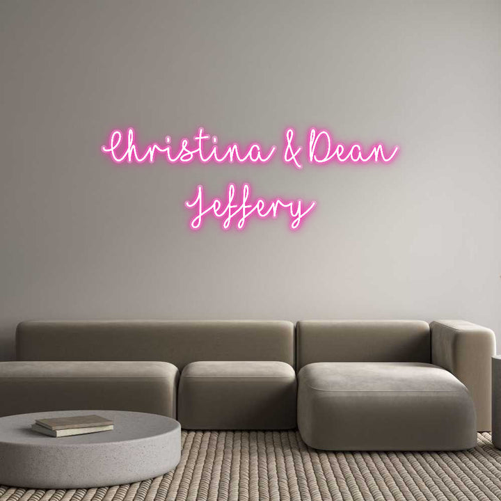Customized Neon Sign: Christina & D...