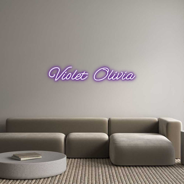 Customized Neon Sign: Violet Olivia
