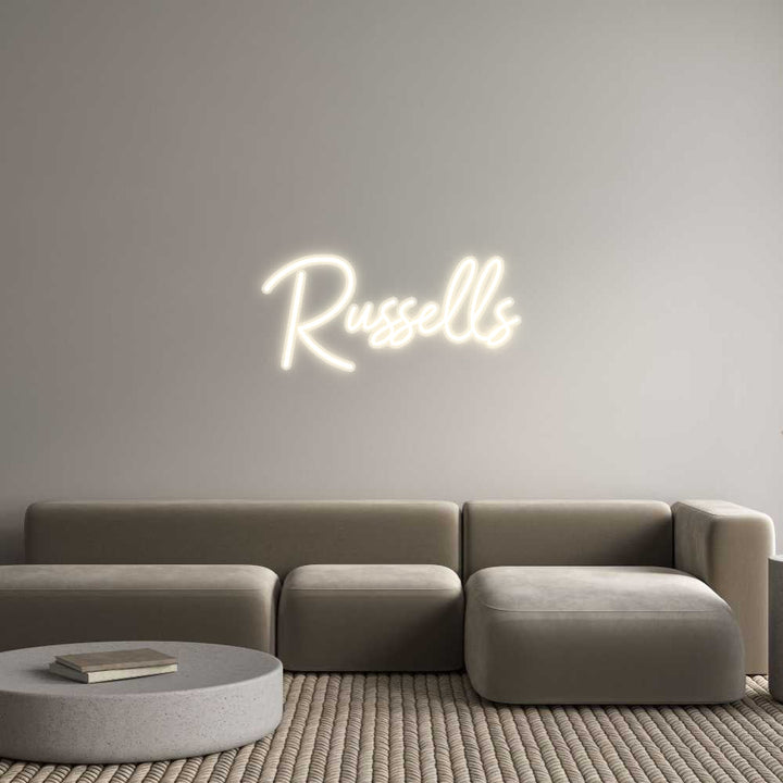 Customized Neon Sign: Russells