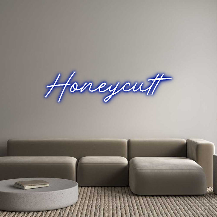 Customized Neon Sign: Honeycutt
