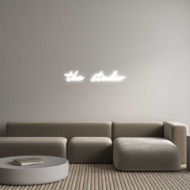 Customized Neon Sign: the studio