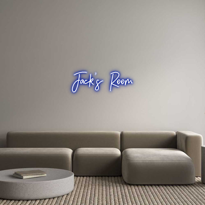 Customized Neon Sign: Jack’s Room