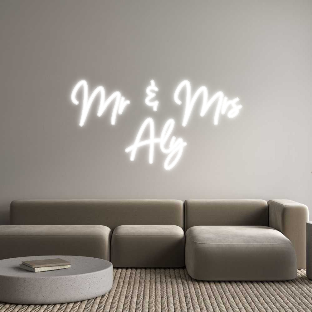 Customized Neon Sign: Mr & Mrs
Aly