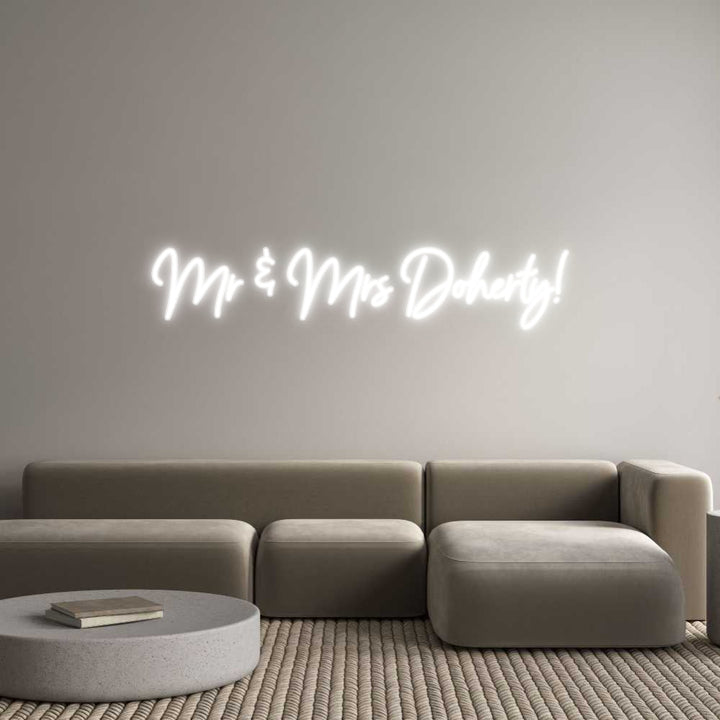 Customized Neon Sign: Mr & Mrs Dohe...