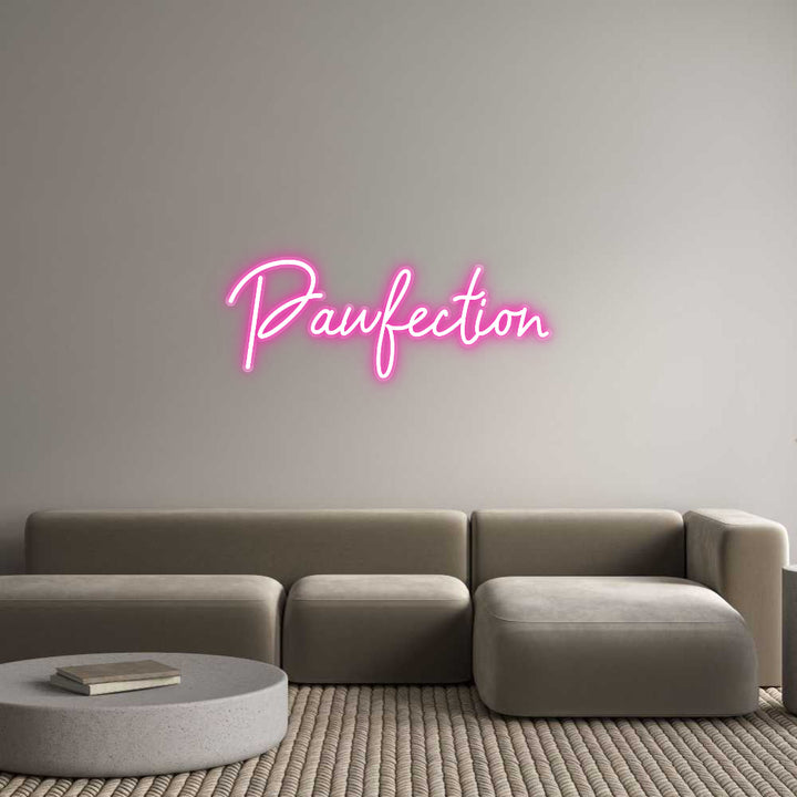 Customized Neon Sign: Pawfection