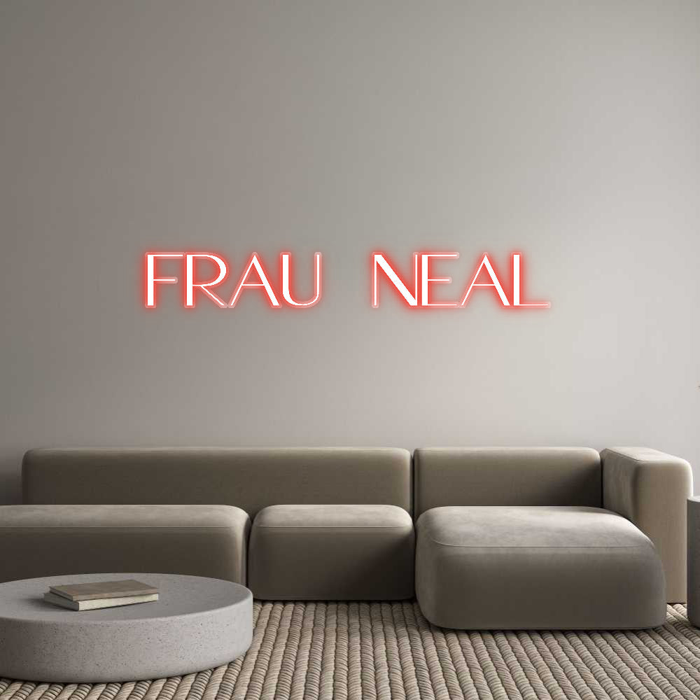 Customized Neon Sign: Frau Neal