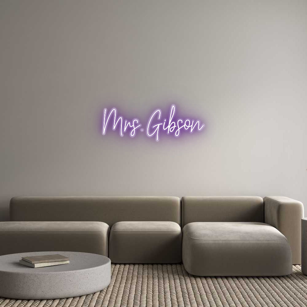 Customized Neon Sign: Mrs. Gibson