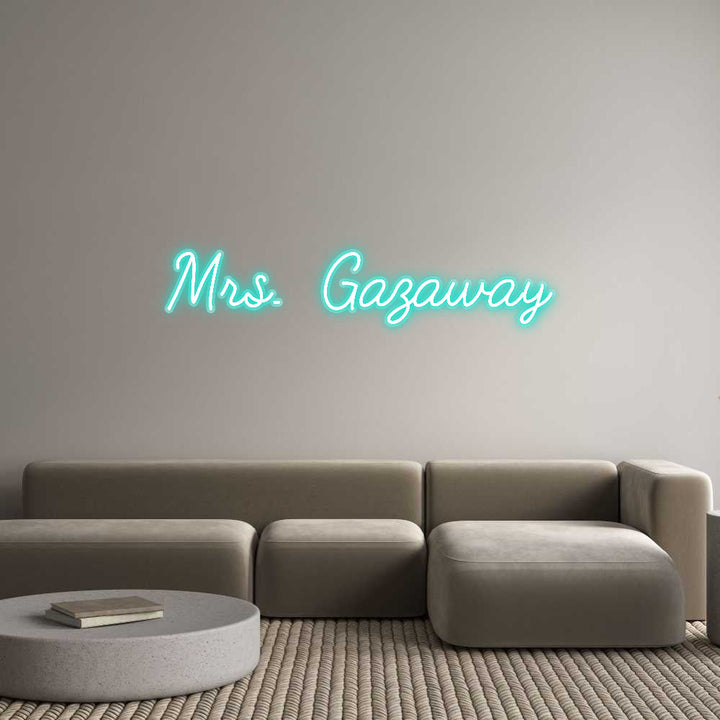Customized Neon Sign: Mrs. Gazaway