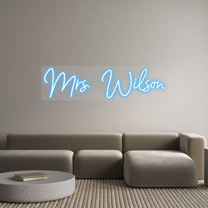 Customized Neon Sign: Mrs. Wilson