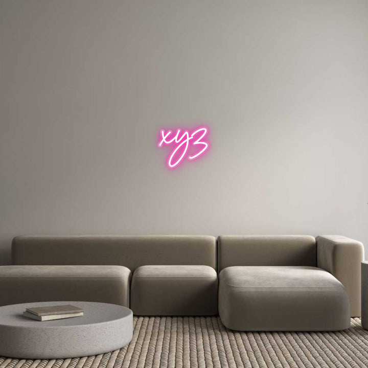 Customized Neon Sign: xyz
