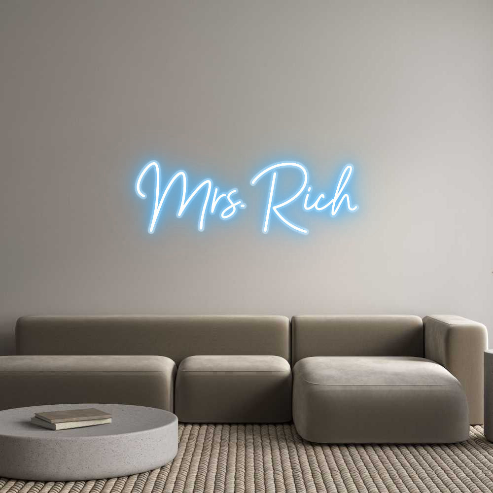 Customized Neon Sign: Mrs. Rich