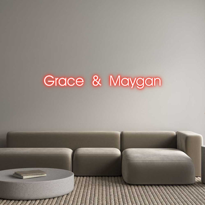 Customized Neon Sign: Grace & Maygan
