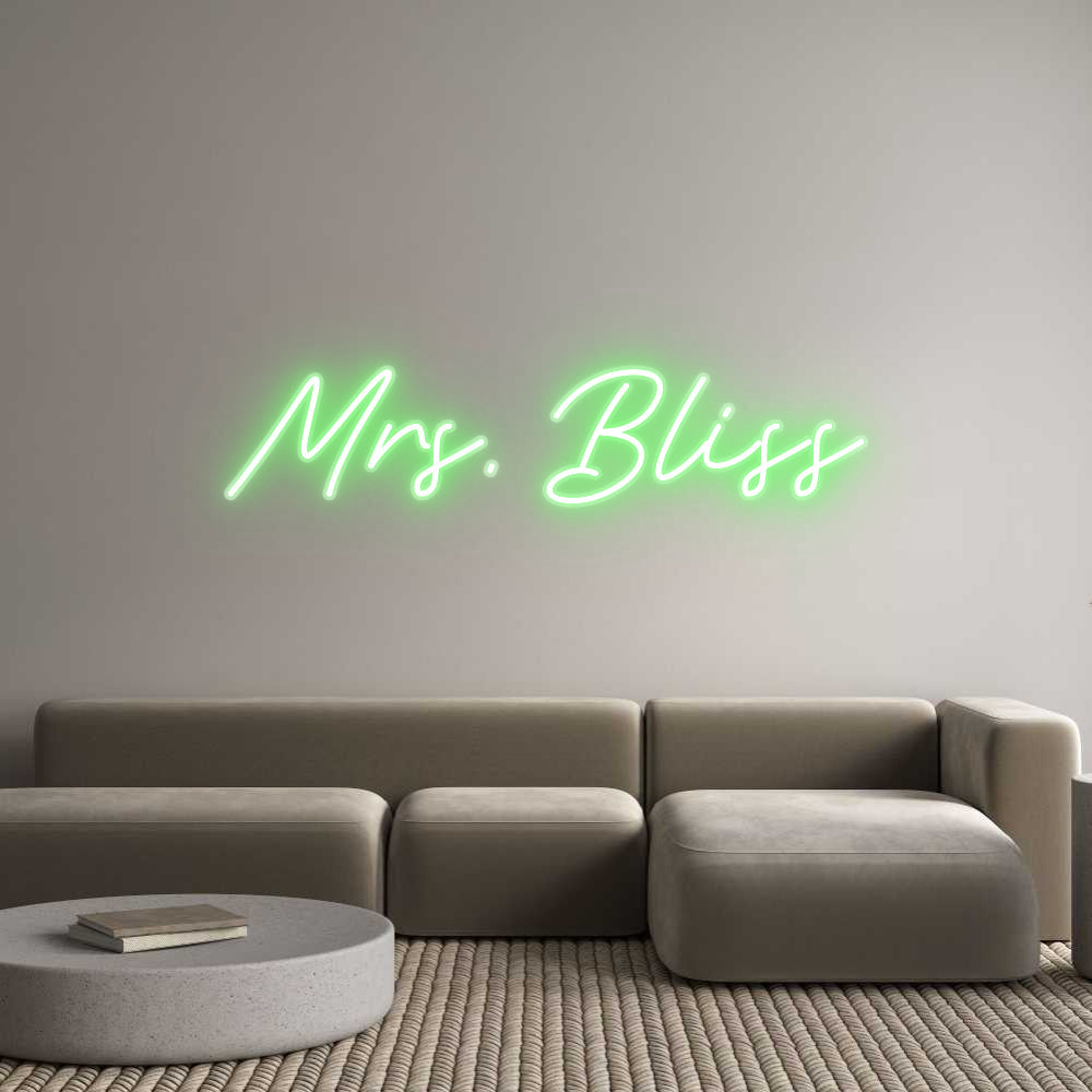 Customized Neon Sign: Mrs. Bliss