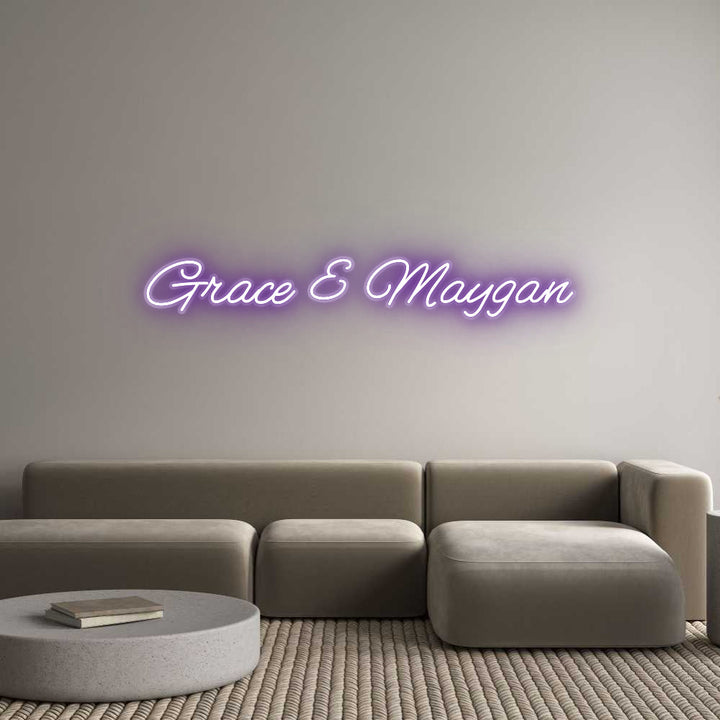 Customized Neon Sign: Grace & Maygan