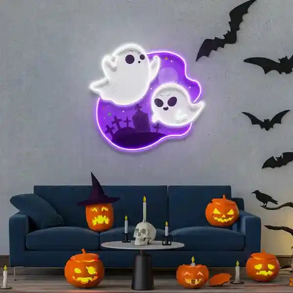 Cute Mini Ghost Halloween LED Neon Sign by LEDNeon's  - Transform your space with Halloween LED Neon Sign