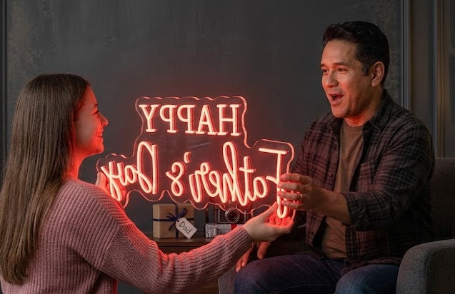 Happy Father's Day Wall Decor Neon Sign