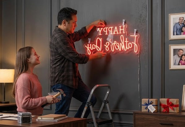 Happy Father's Day Wall Decor Neon Sign