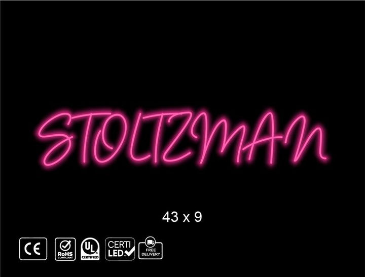 Custom Neon sign for M. Stoltzman