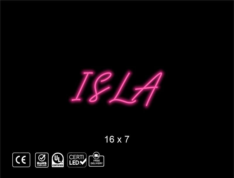 Custom Neon sign, Isla