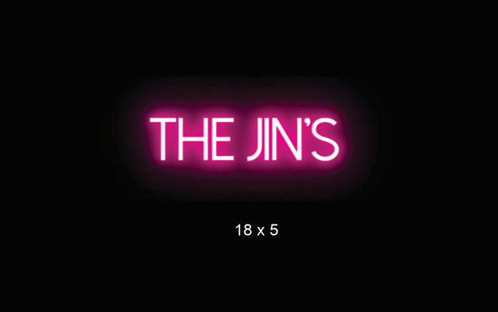 The custom neon sign for The Jin’s