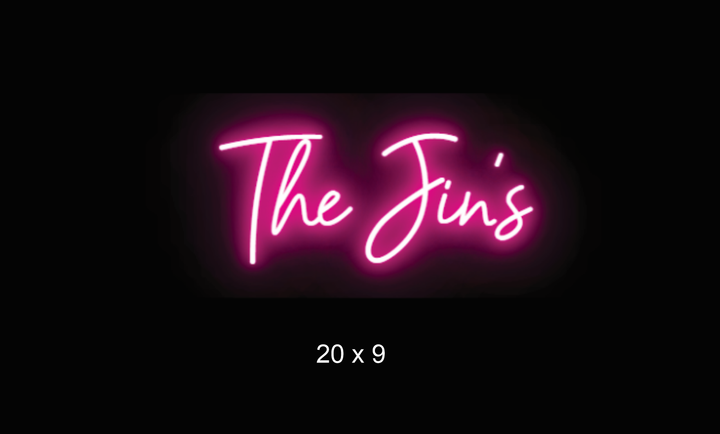 The custom neon sign for The Jin’s