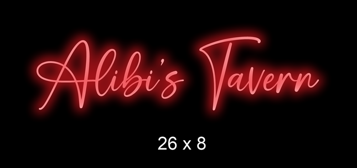 Custom neon sign for Alangebin