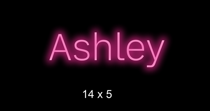 Custom neon sign for Ashley