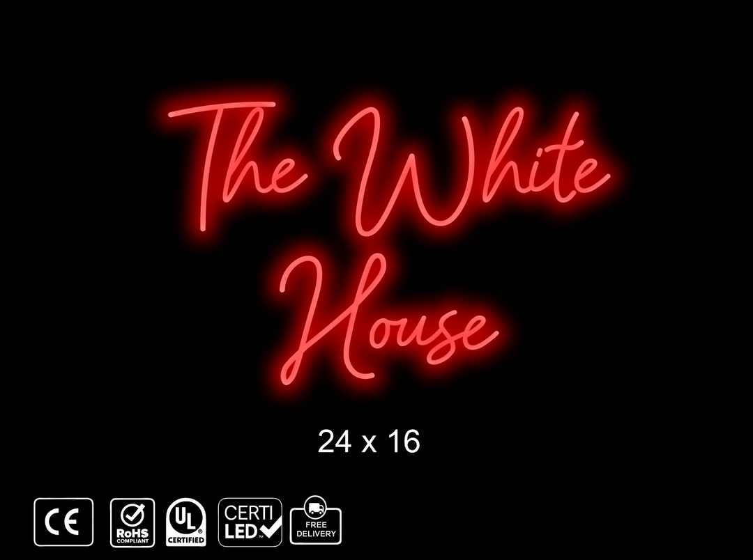 Custom Neon sign for Law White