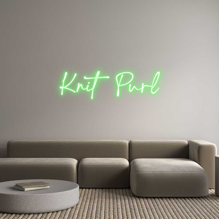 Custom Neon: Knit Purl