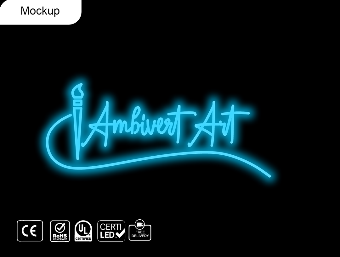 Custom Neon sign for Ambivert Art