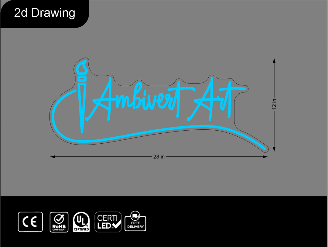 Custom Neon sign for Ambivert Art
