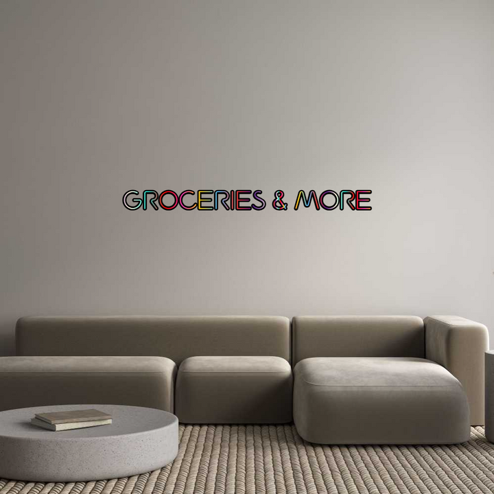 Custom Neon: GROCERIES & M...
