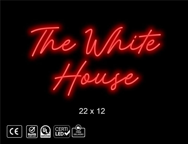 Custom Neon sign for Law White