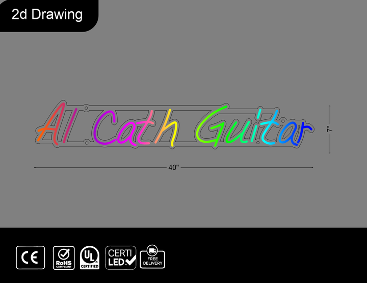 Custom Neon sign for Al Cath