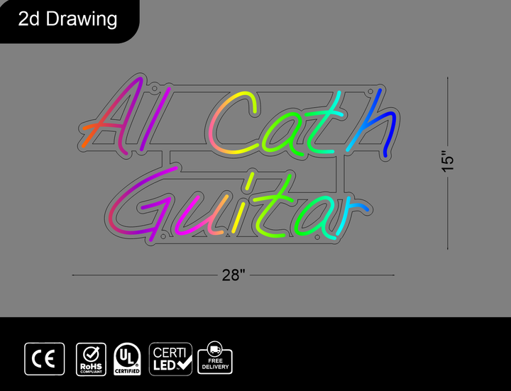 Custom Neon sign for Al Cath