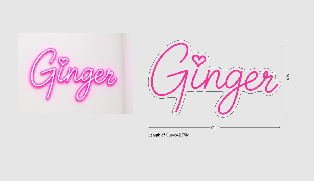 Custom Neon Sign For Ginger