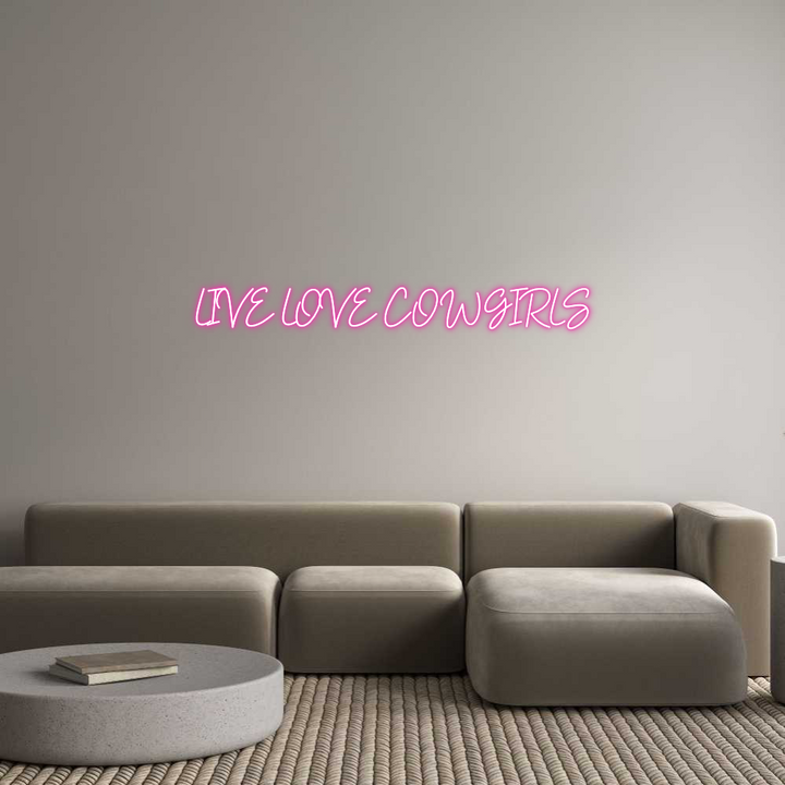 Custom Neon: LIVE LOVE COW...