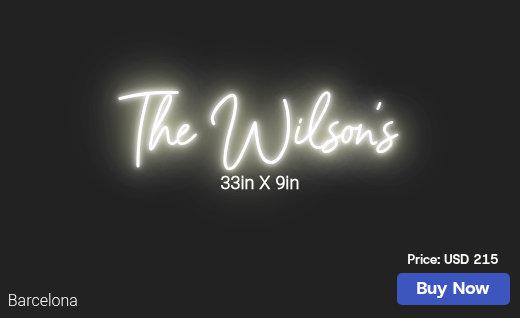 CUSTOM NEON SIGN FOR Lallen84