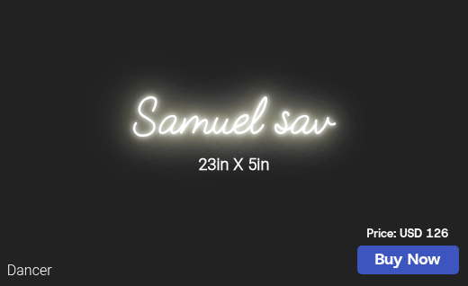 CUSTOM NEON SIGN FOR Sshonce